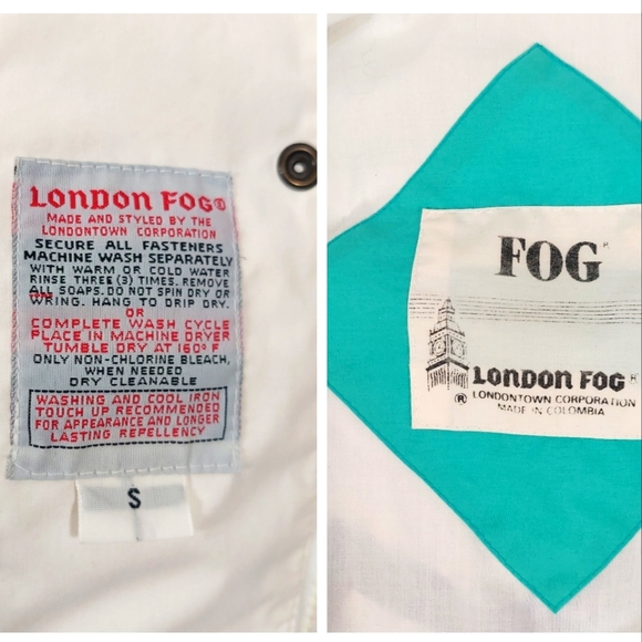 London Fog Vintage White Multicolor Geometric Jacket - Picture 9 of 14